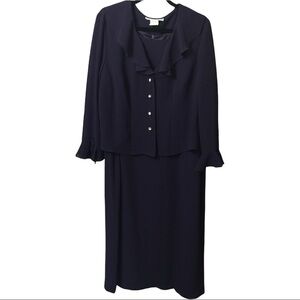 𝅺FORMAL 3/4 length plum dress and sheer jacket